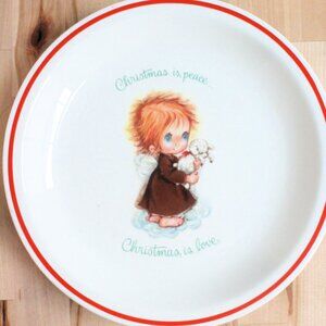 Vintage Little Folk Collector's Plate- Christmas is Peace...Christmas is Love.